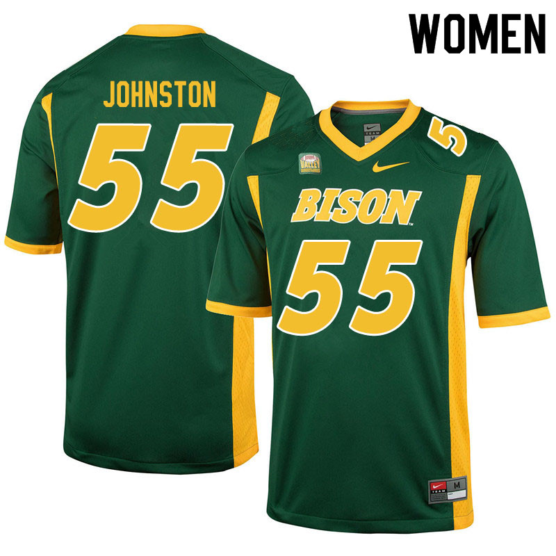 Women #55 Hayden Johnston North Dakota State Bison College Football Jerseys Sale-Green